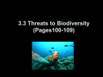 3.3 Threats to Biodiversity (Pages100-109)