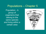 Populations – Chapter 5