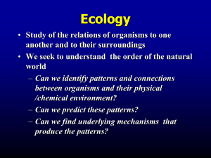 Marine Ecology-- 2009 final Lecture 1May 30