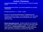 Marine Ecology 2010, final Lecture 3 Recruitment