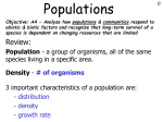 Populations Ecology notes