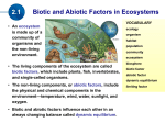 and non-living things (abiotic factors)