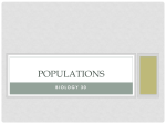 Bio 30 Unit D2 -PopulationsTAR