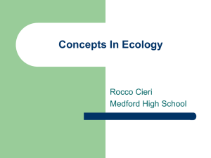 Concepts In Ecology