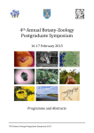4 Annual Botany-Zoology Postgraduate Symposium