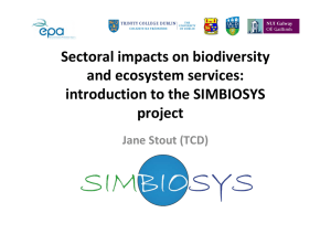 Sectoral impacts on biodiversity  and ecosystem services:  introduction to the SIMBIOSYS  project 