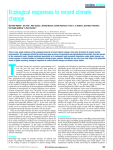 Ecological responses to recent climate change review article