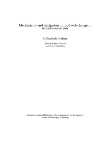 Mechanisms and mitigation of food web change in stream ecosystems