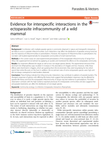Evidence for interspecific interactions in the ectoparasite infracommunity of a wild mammal