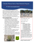 Colorado Plateau Native Plant Materials Program FY 2010 Accomplishments