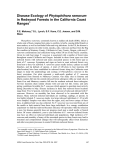 Phytophthora ramorum in Redwood Forests in the California Coast Ranges P.E. Maloney,