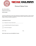 Protocol Status Form