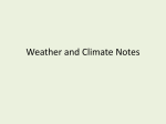 Weather and Climate Notes