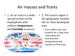 Air masses and fronts