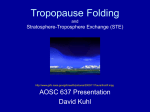 Tropopause Folding and Stratosphere