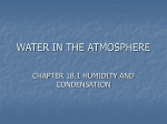 WATER IN THE ATMOSPHERE