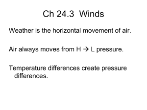 Global Winds: Warm Low Pressure Air