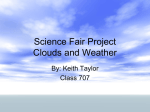 Science Fair Project Clouds and Weather