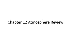 Chapter 12 Atmosphere Review - OG