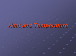 Heat transfer through the contact of two substances.