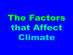 Factors that Affect Climate