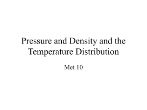 Pressure and Density and the Temperature
