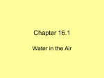 16.1 Water in the Air