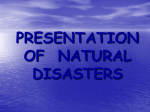 PRESENTATION OF NATURAL DISASTERS