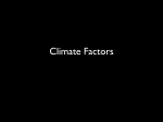 Factors Affecting Climate