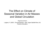 Air Masses and Pressure Centers