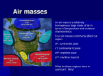 Fronts and Air Masses