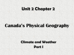 Climate and Weather I
