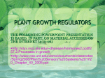 to view the PowerPoint Presentation on Plant Growth Regulators