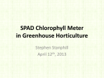 SPAD Chlorophyll Meter: Greenhouse Application