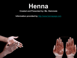 Henna: Staining Skin