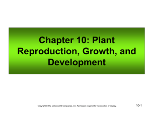 Chapter 10: Plant Reproduction, Growth, and Development