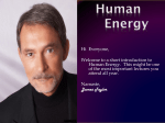 Human Energy - The Assumptions