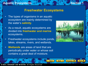 Aquatic Ecosystems Section 1