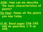 How can we describe the basic characteristics of plants?