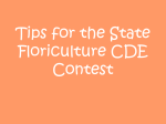 Tips for the State Floriculture CDE Contest