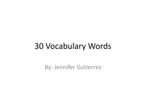 30 Vocabulary Words