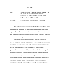 ABSTRACT  Title: INDUCIBLE PLANT RESPONSES LINKING ABOVE- AND