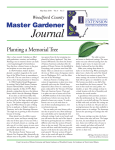 Journal Master Gardener Planting a Memorial Tree Woodford County