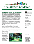 The Master Gardener Wet Weather Results in Plant Diseases June 2009