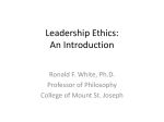 Leadership Ethics: An Introduction