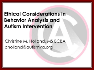 Ethical Dilemma - Commonwealth Autism Service