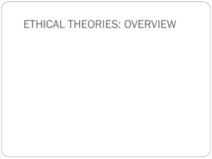 Overview of Ethical Theories