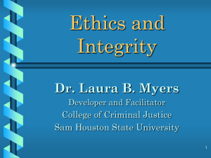 Ethics, Integrity, & Professionalism