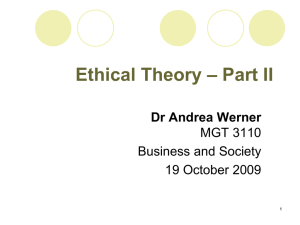 Making business ethics work: Part 1: embedding