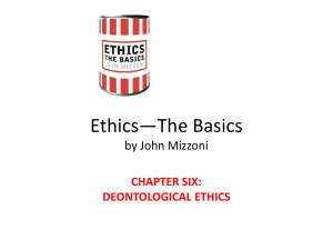 Ethics—The Basics by John Mizzoni